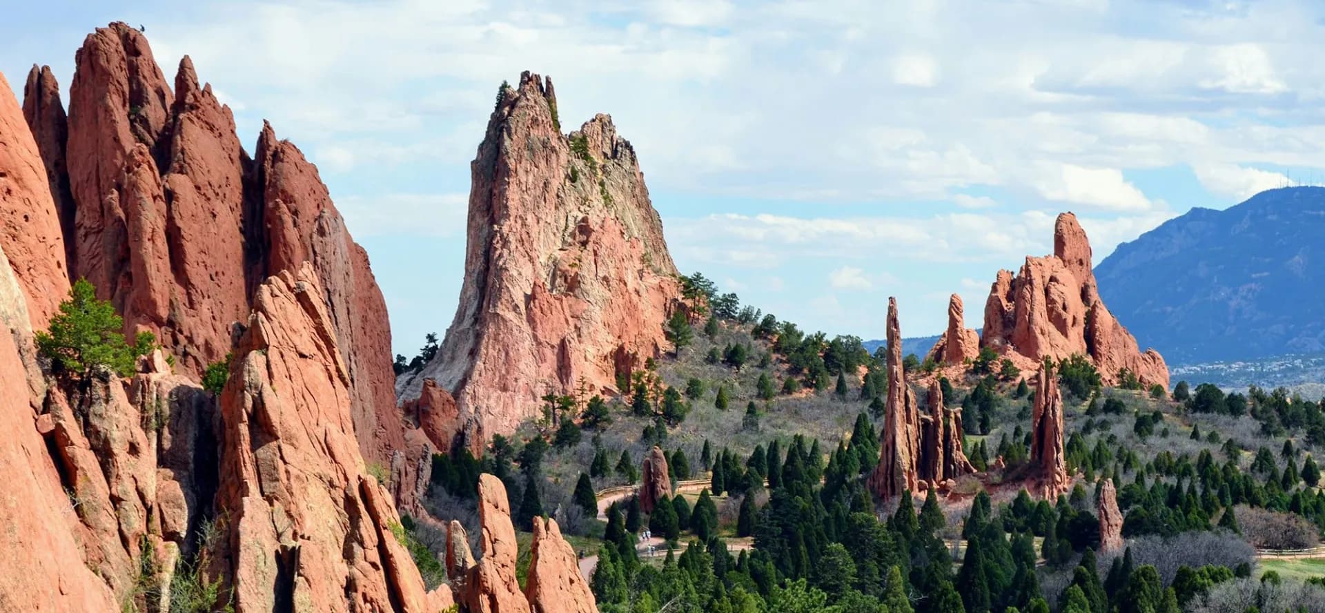 Red rock formations at Garden of the Gods, Colorado